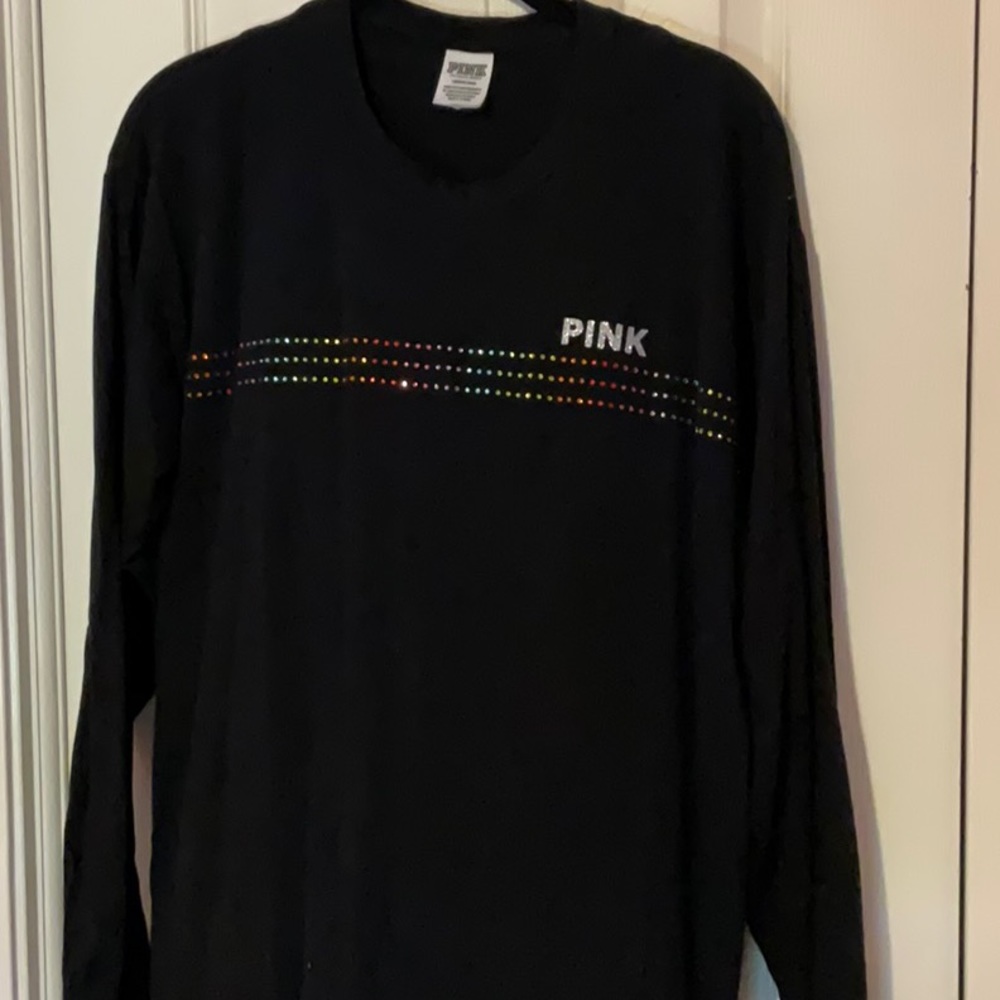 PINK Victoria’s Secret long sleeve rhinestone shirt